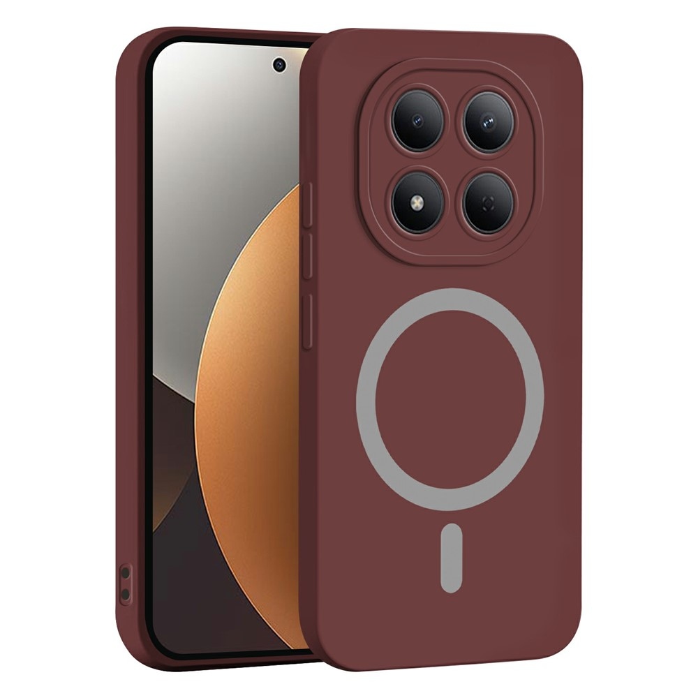Solide gelový obal s MagSafe na Xiaomi Redmi Note 15 Pro 4G - vínový