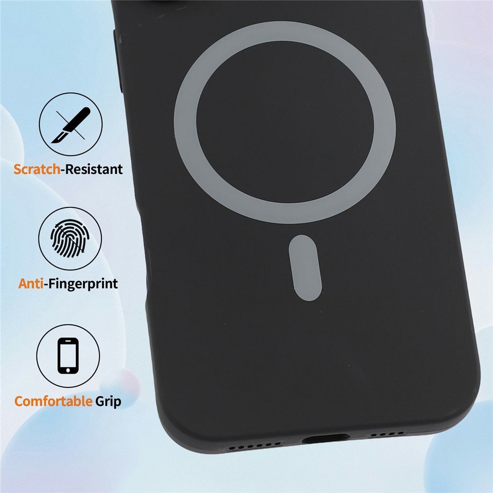 Solide gelový obal s MagSafe na Xiaomi Redmi Note 15 Pro 5G - černý