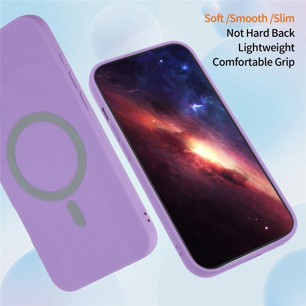 Solide gelový obal s MagSafe na Xiaomi Redmi Note 15 Pro 5G - fialový