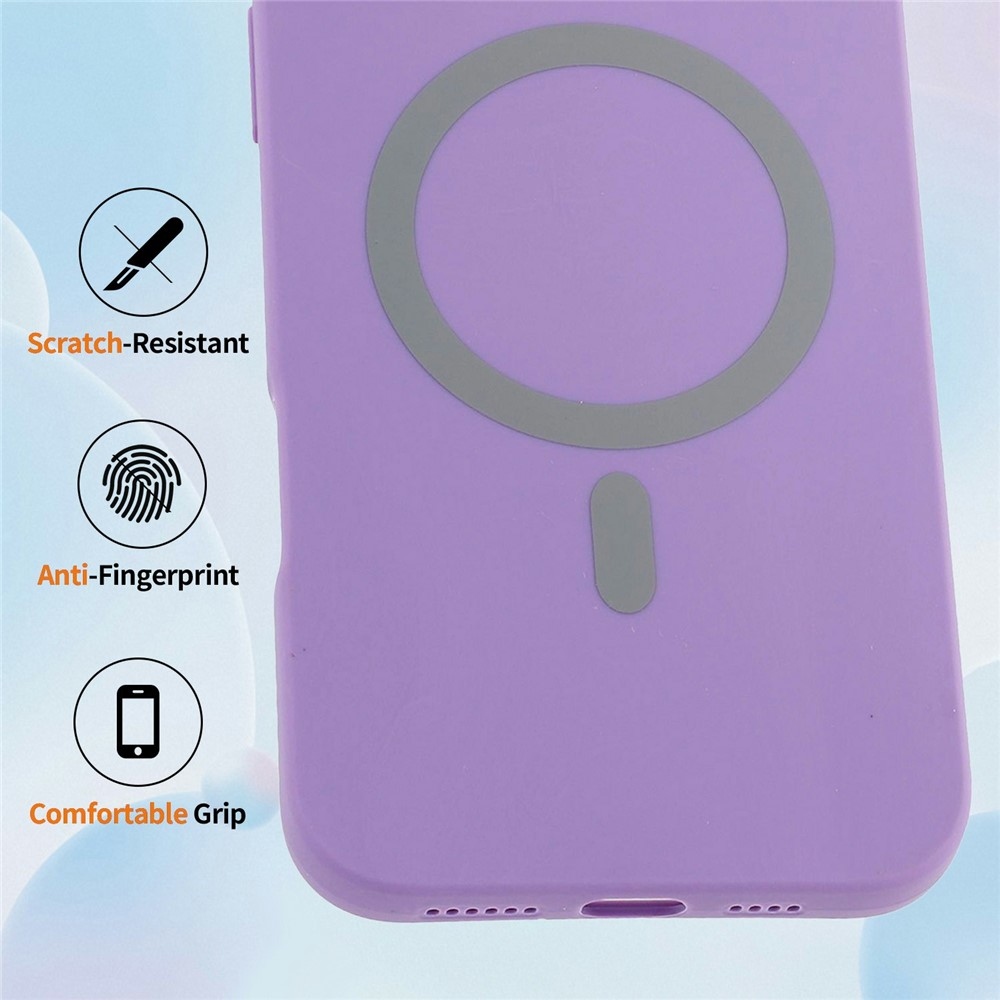 Solide gelový obal s MagSafe na Xiaomi Redmi Note 15 Pro 5G - fialový