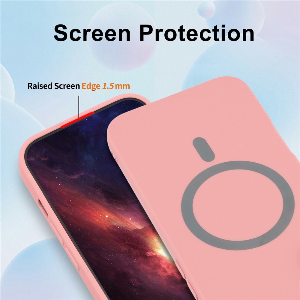 Solide gelový obal s MagSafe na Xiaomi Redmi Note 15 Pro 5G - růžový