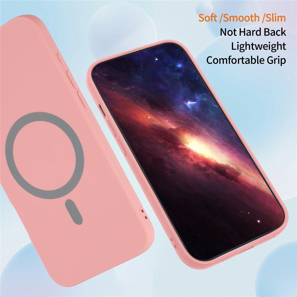 Solide gelový obal s MagSafe na Xiaomi Redmi Note 15 Pro 5G - růžový