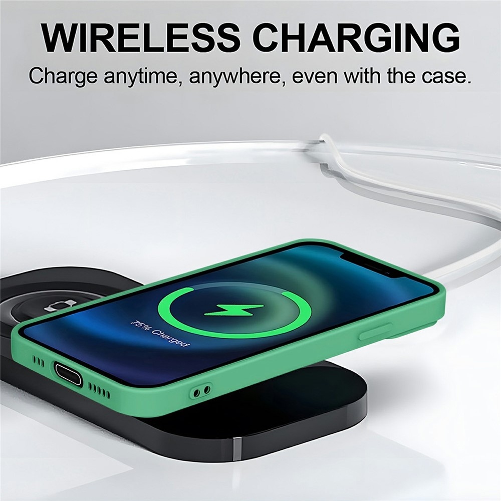 Solide gelový obal s MagSafe na Xiaomi Redmi Note 15 Pro 5G - zelený