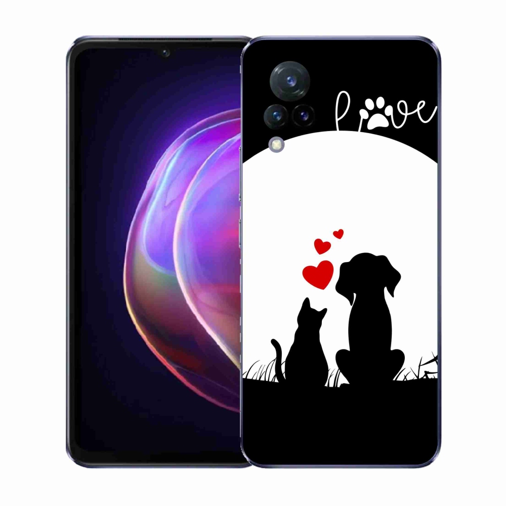 Gelový kryt mmCase na Vivo V21 4G/5G - zvířecí láska