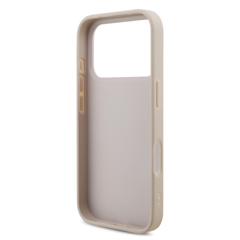 Guess PU 4G Metal Logo Zadní Kryt pro iPhone 18 Pro Pink