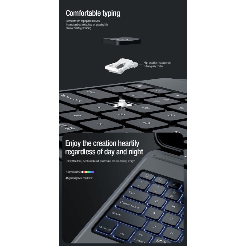 Nillkin Bumper Combo Keyboard Case (Backlit Version) pro iPad 12.9 Pro 2020/2021/2022 Black