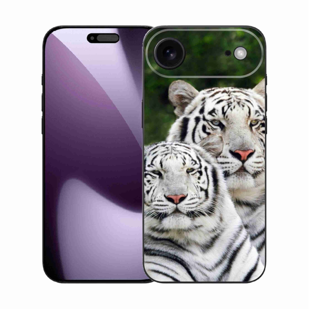 Gelový kryt mmCase na iPhone 17 Air - bílí tygři
