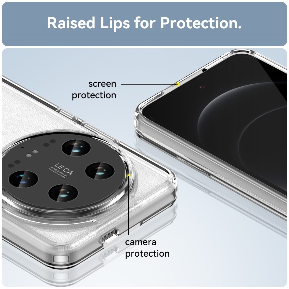 Gelový obal s pevnými zády na Xiaomi 14 Ultra - průhledný