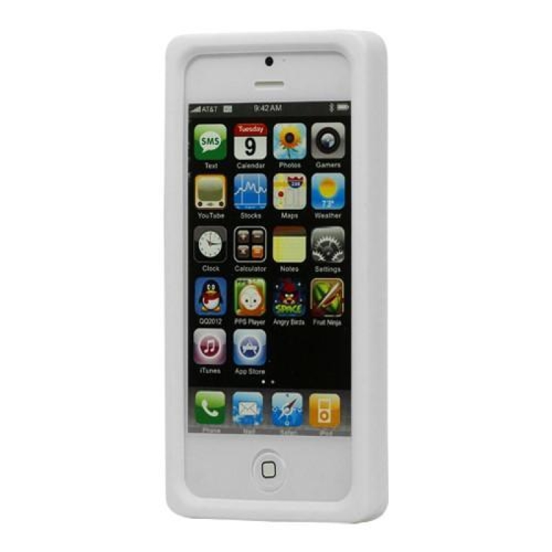 Sparke silikonový obal na iPhone SE a iPhone 5 - bílý