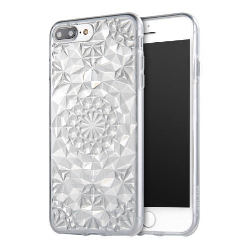 Sparkle 3D gelový obal na iPhone 8 Plus a iPhone 7 Plus - bílý