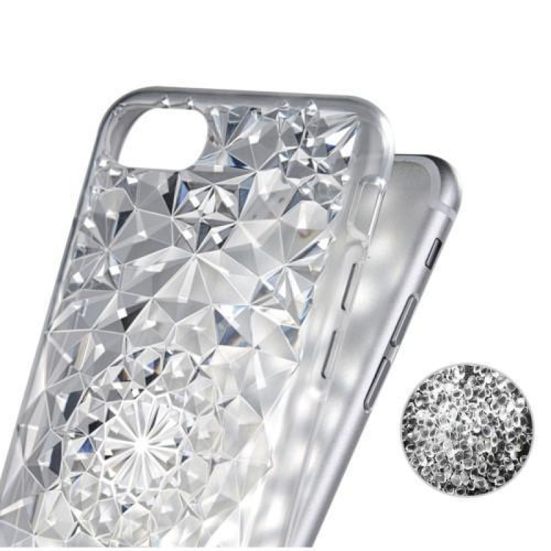 Sparkle 3D gelový obal na iPhone 8 Plus a iPhone 7 Plus - bílý