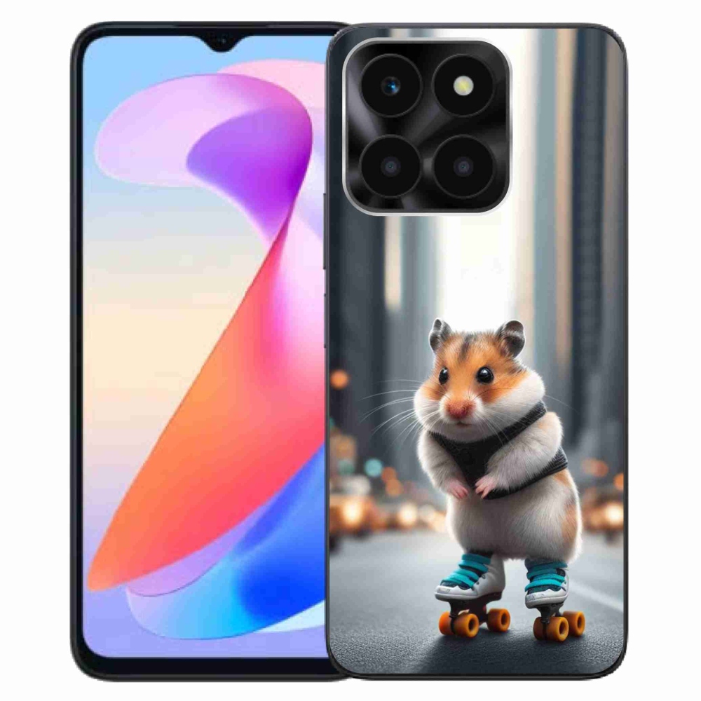 Gelový kryt mmCase na Honor X6a - křeček na bruslích