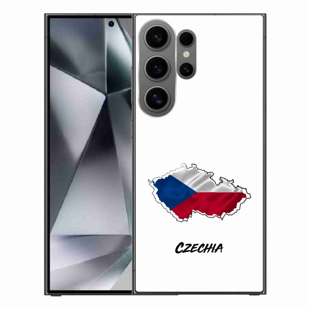 Gelový kryt mmCase na Samsung Galaxy S24 Ultra - Czechia bílé pozadí