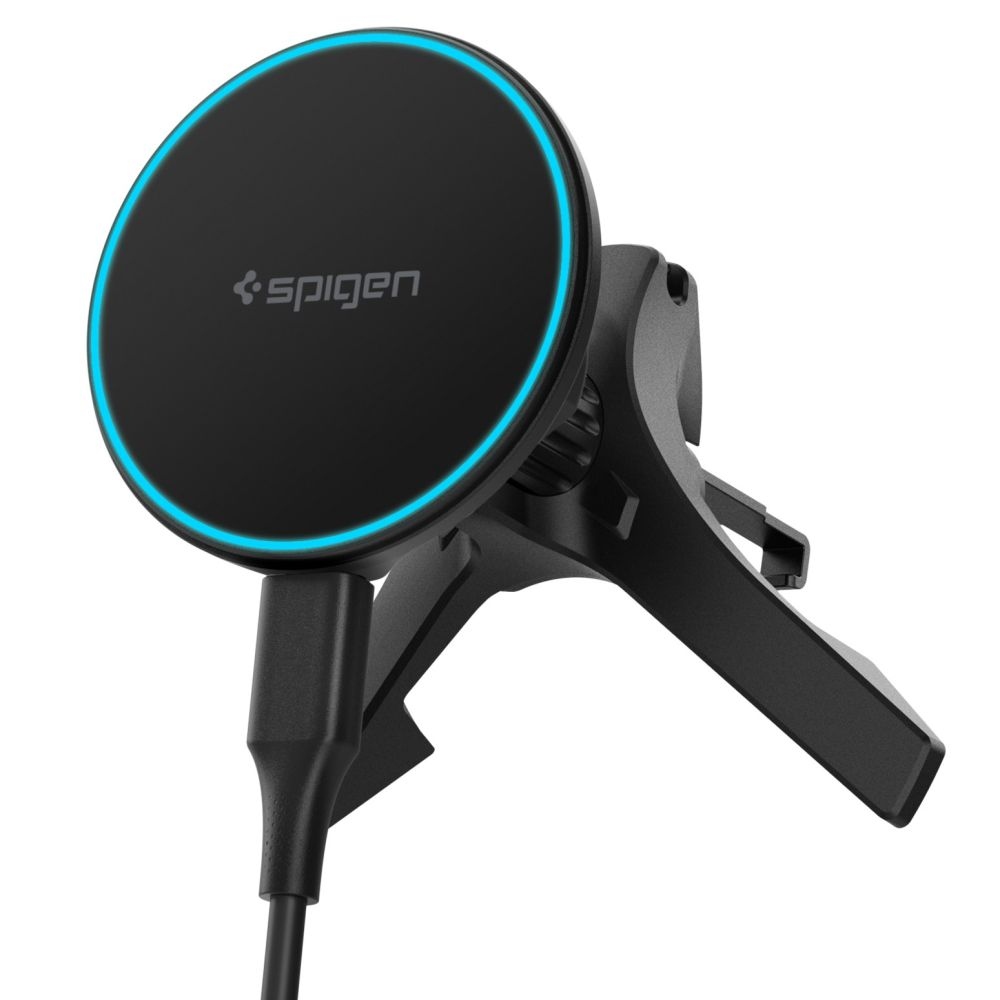 Spigen EV15MAQ magnetický držák do ventilace s MagSafe 15W Qi2 - černý