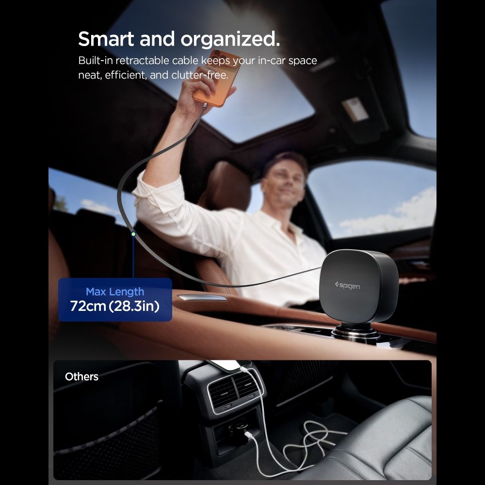 Spigen EV603BT autonabíječka 60W USB-C a USB-A - černá