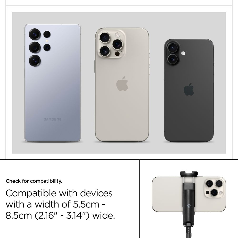 Spigen S541W Bluetooth selfie tyč s trojnožkou - černá