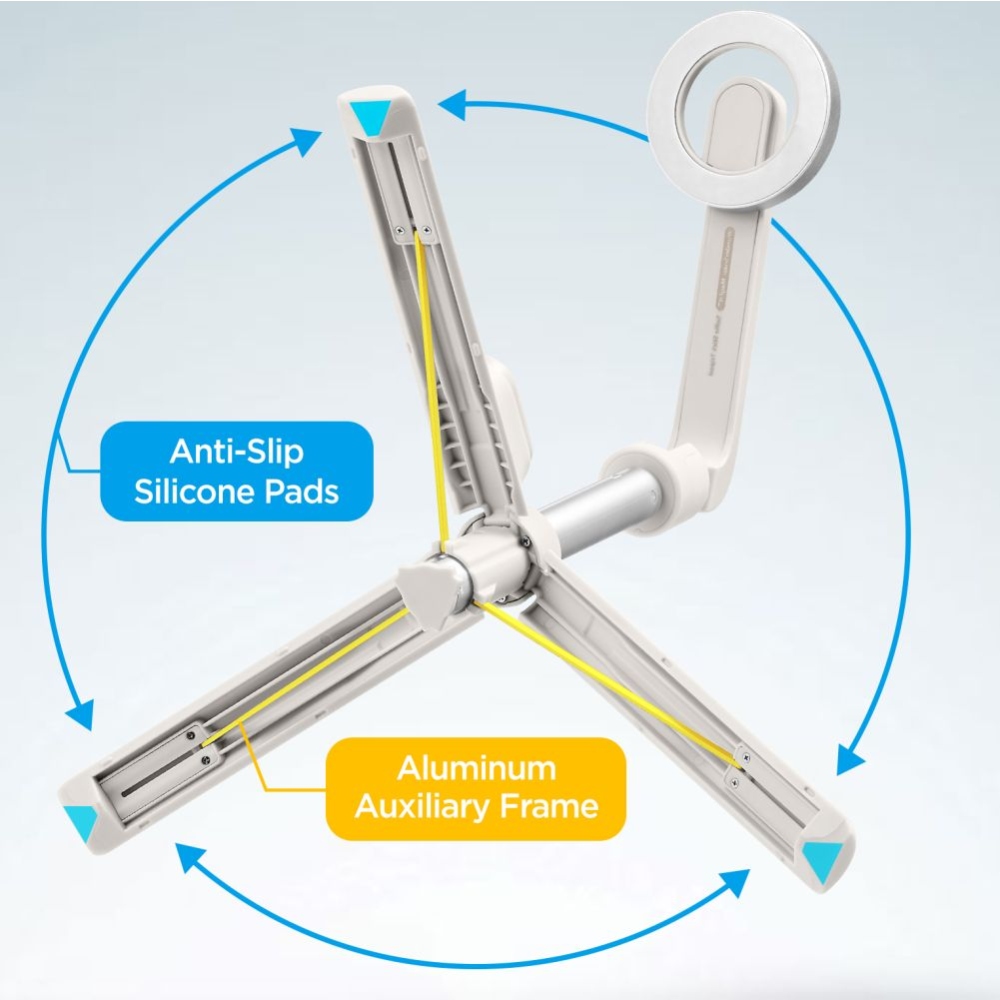 Spigen S571W MagSafe Bluetooth selfie tyč s trojnožkou - béžová
