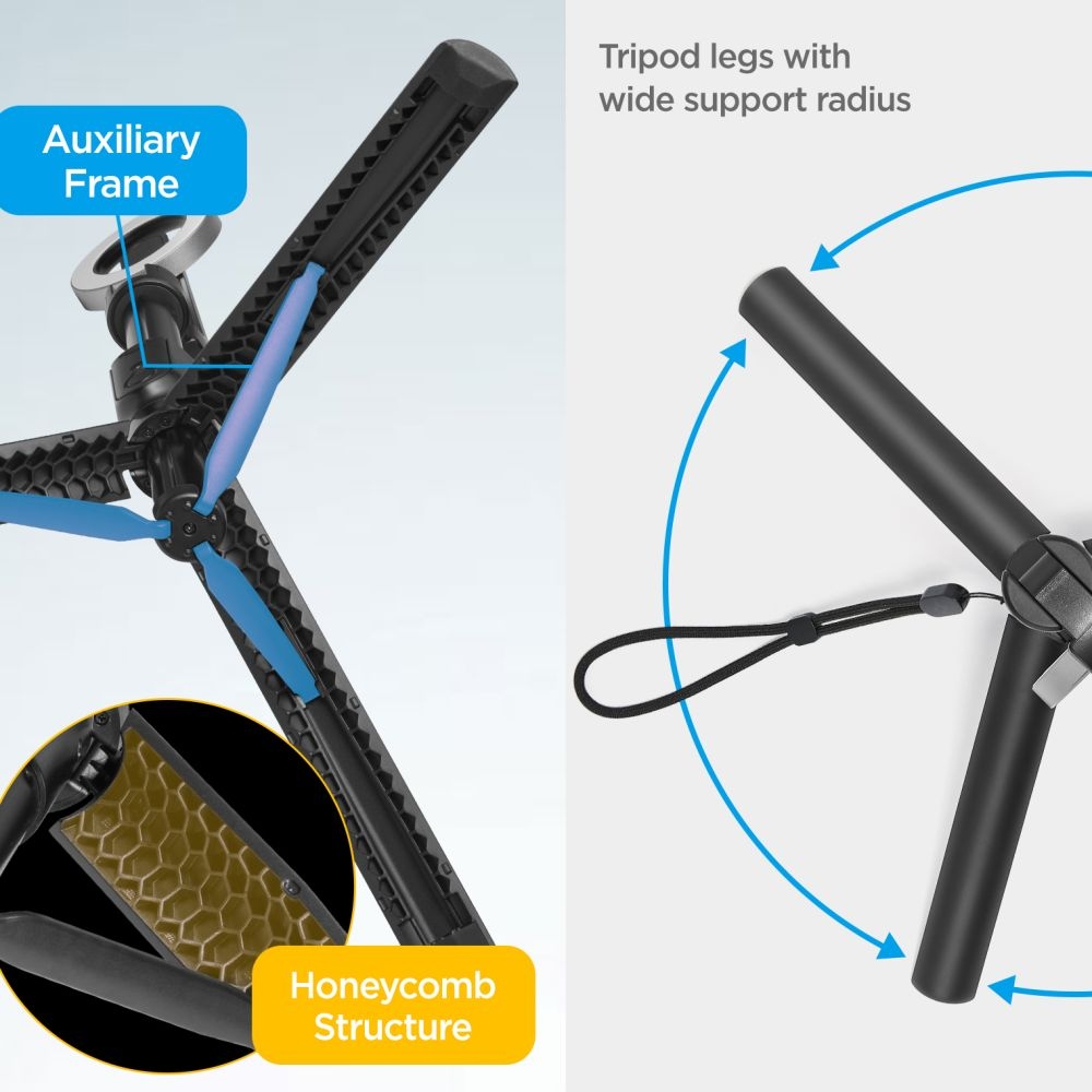 Spigen S580W MagSafe Bluetooth selfie tyč dlouhá s trojnožkou - černá