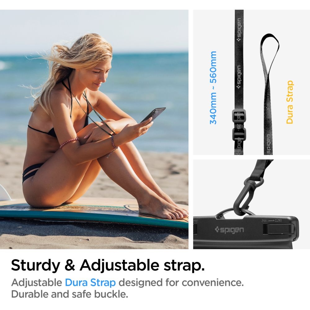 Spigen vodotěsné univerzální pouzdro A601 (2 ks) - černé