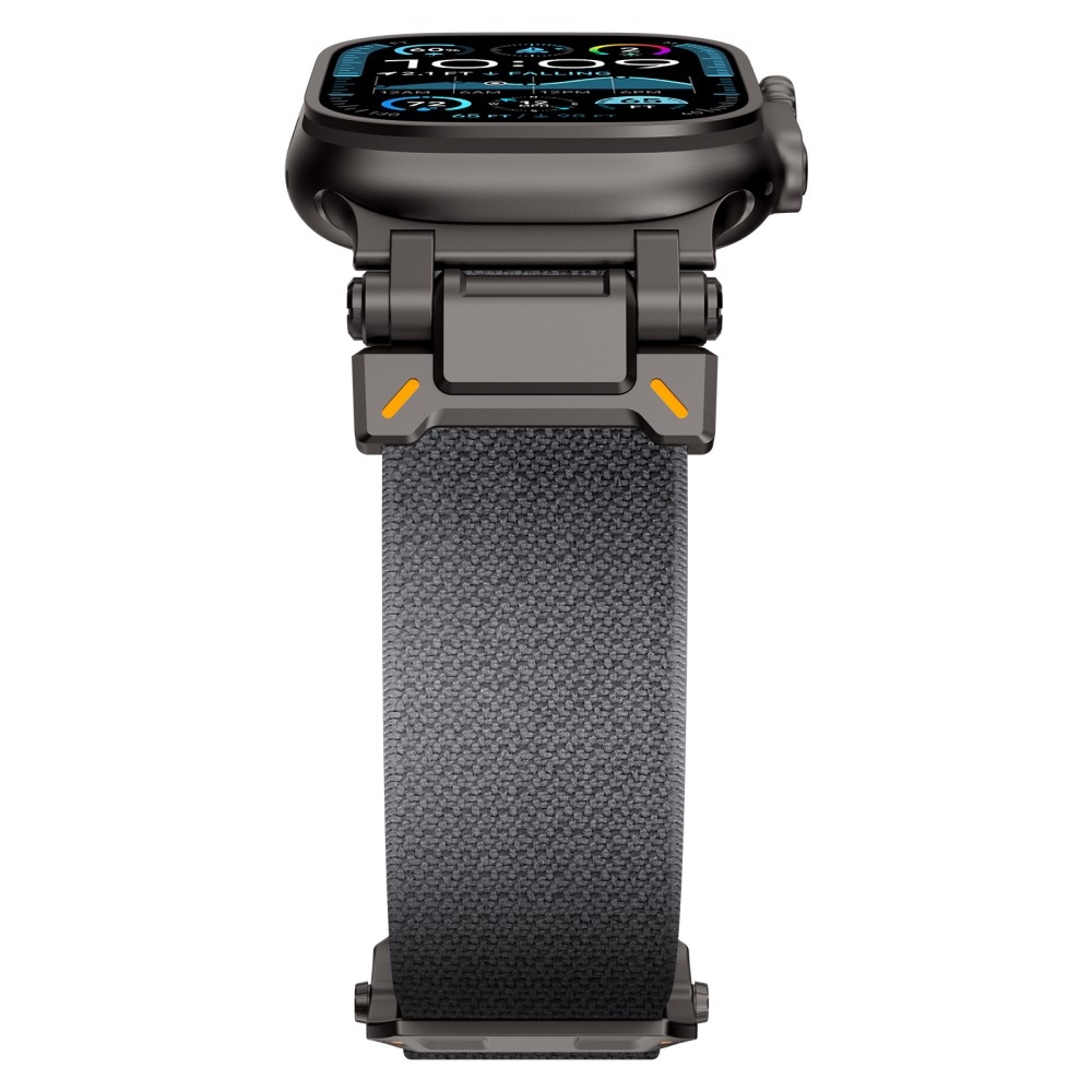 Metal nylonový řemínek na Apple Watch Ultra/Ultra 2 49mm/SE/SE 2022/2023 44mm/10 46mm/9/8/7 45mm/6/5/4 44mm/3/2/1 42 mm - šedý