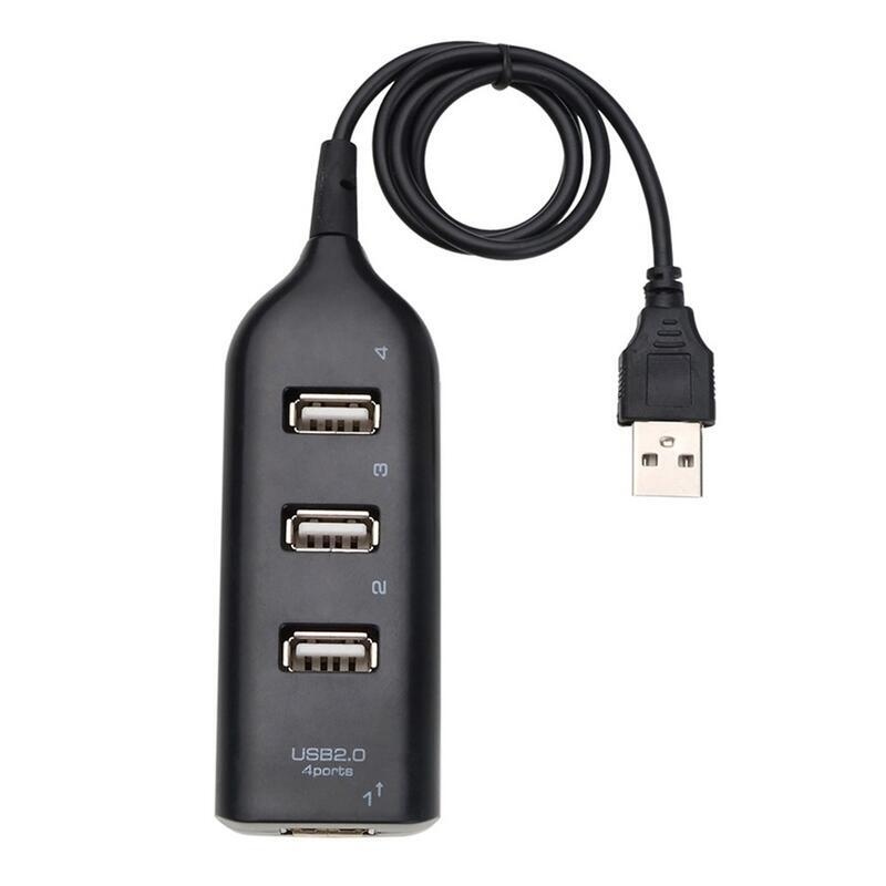 Split USB 2.0 HUB - 4 porty - černý