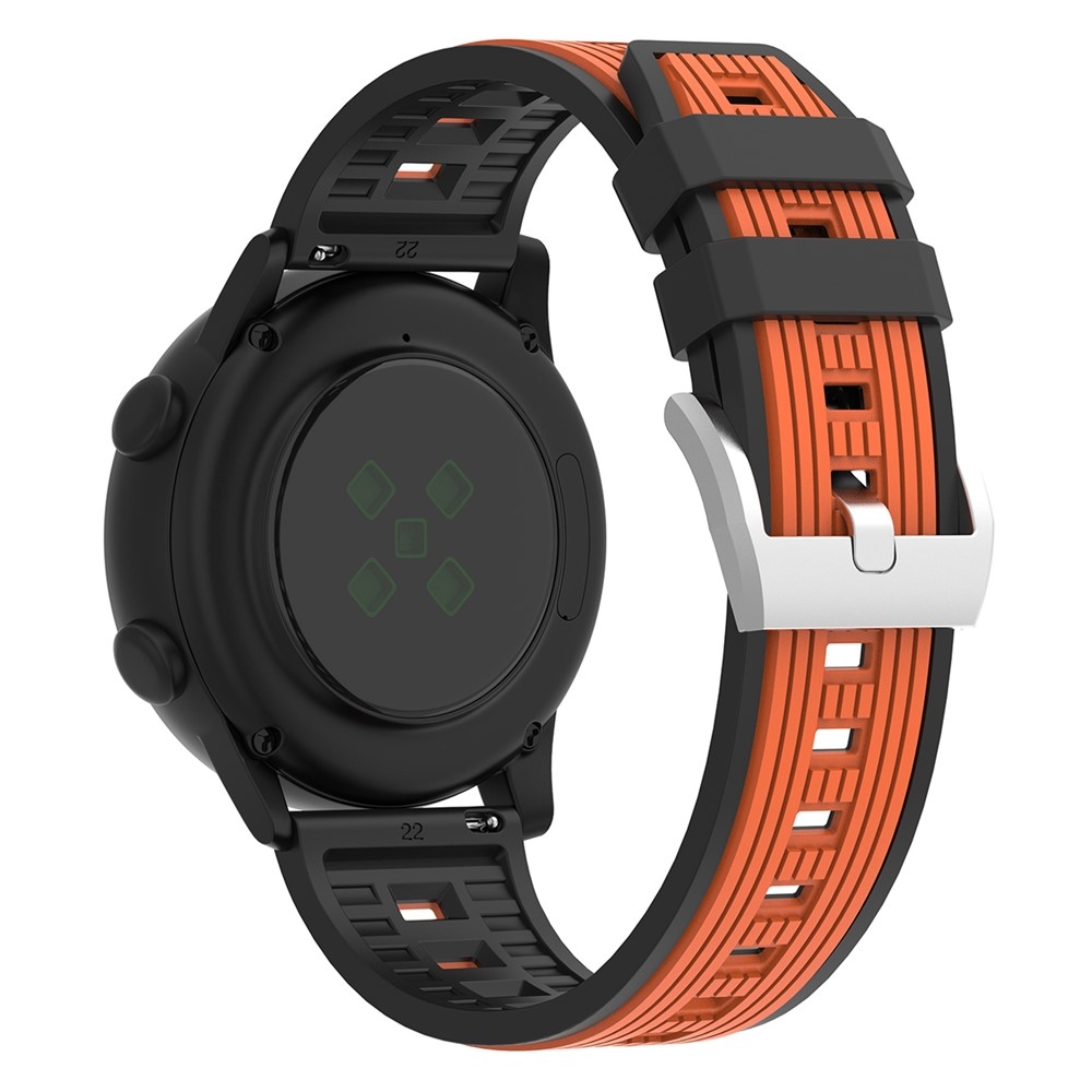 Sports silikonový řemínek 20mm na Samsung Galaxy Watch7 44mm/40mm - černý/oranžový