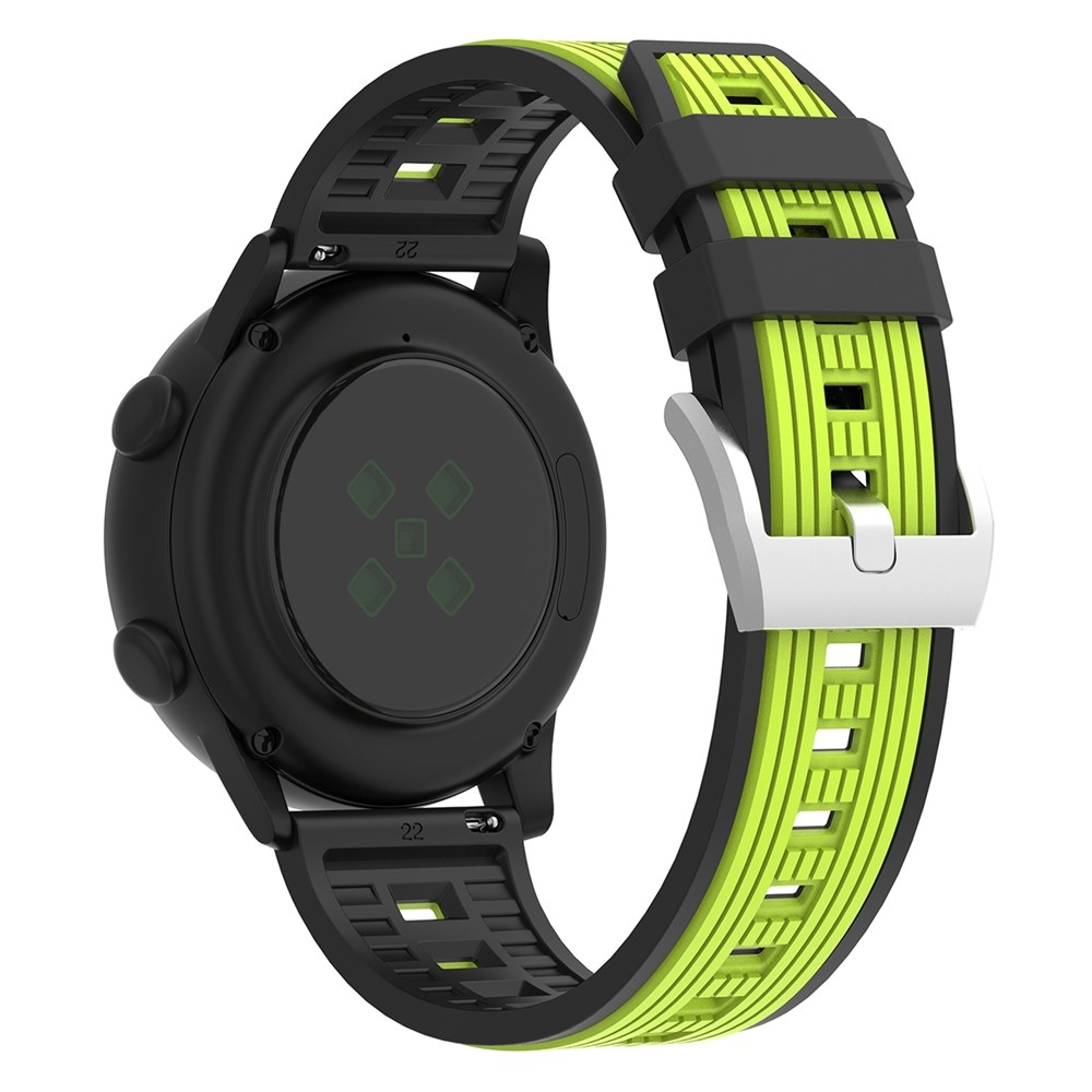 Sports silikonový řemínek 20mm na Samsung Galaxy Watch7 44mm/40mm - černý/zelený