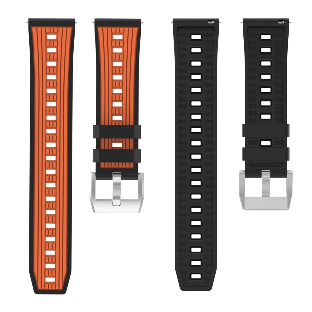 Sports silikonový řemínek 20mm na Samsung Galaxy Watch7 44mm/40mm - černý/zelený