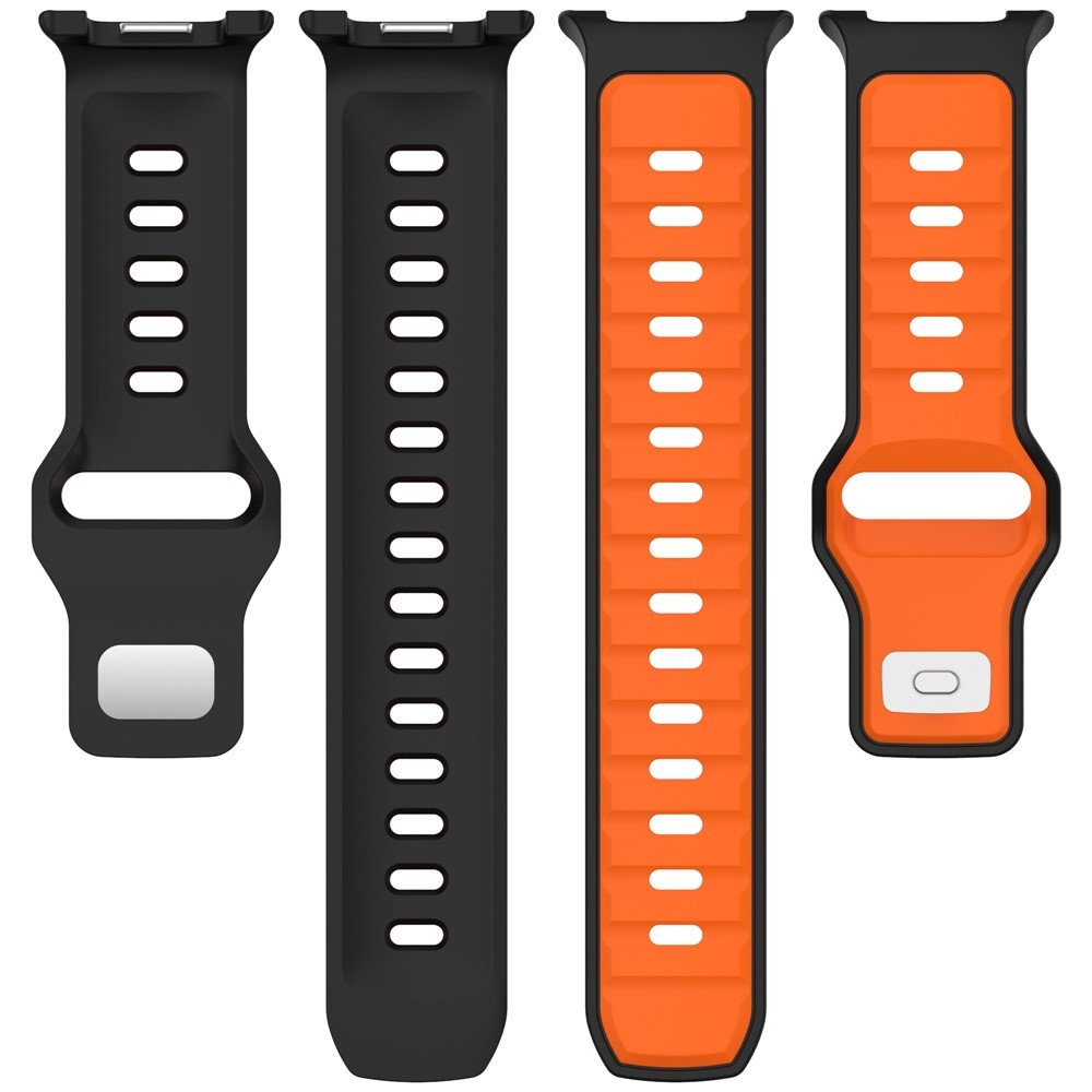 Sports silikonový řemínek na Samsung Galaxy Watch8 Classic 46mm/Watch8 44mm/40mm - černý/bílý