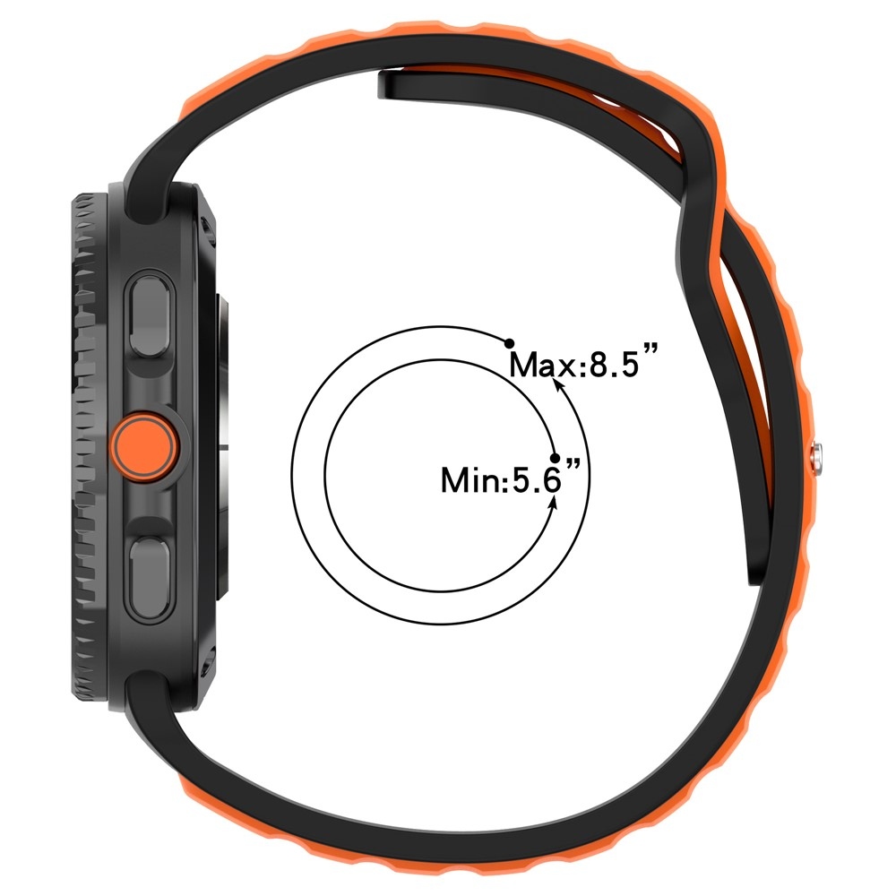 Sports silikonový řemínek na Samsung Galaxy Watch8 Classic 46mm/Watch8 44mm/40mm - černý/bílý