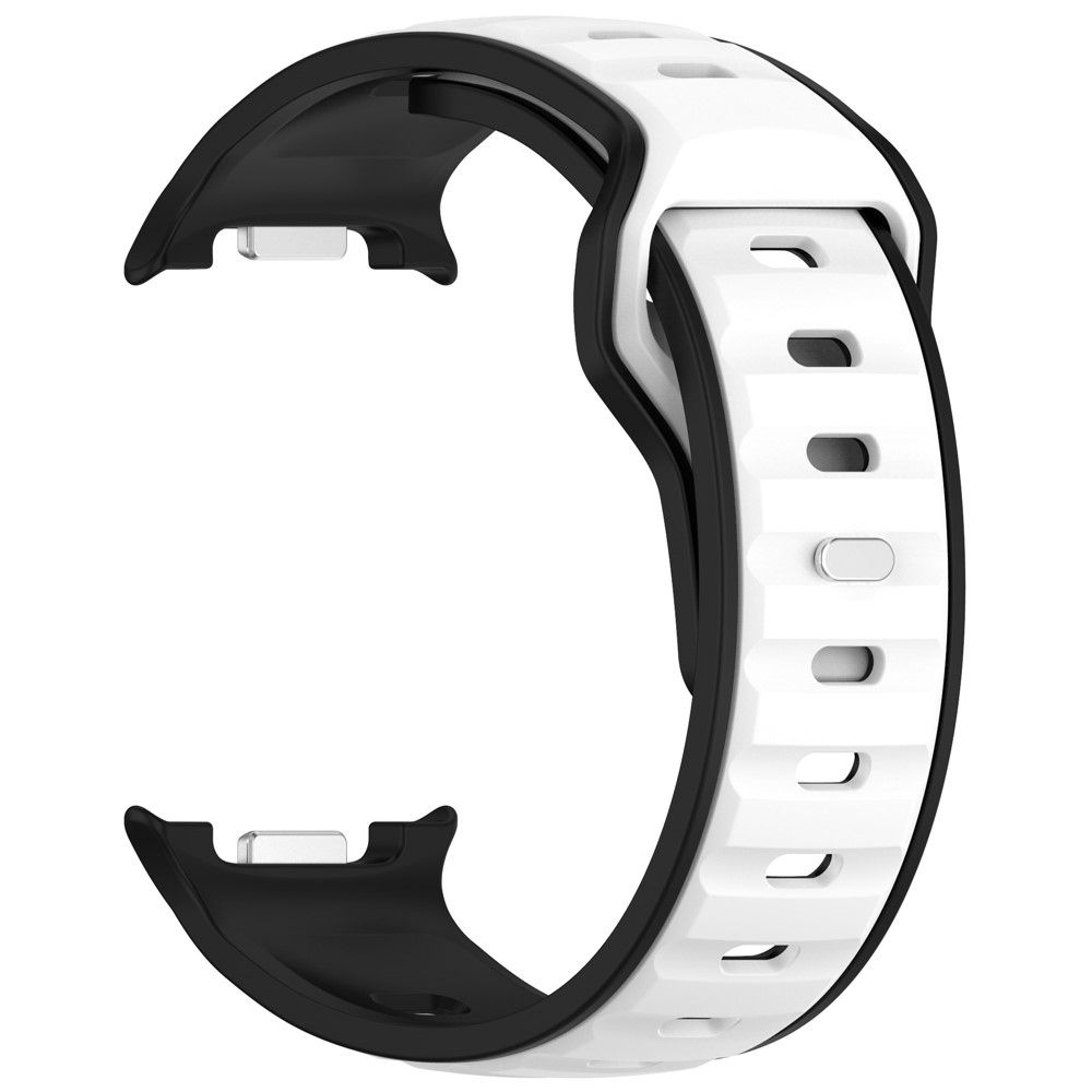 Sports silikonový řemínek na Samsung Galaxy Watch8 Classic 46mm/Watch8 44mm/40mm - černý/bílý
