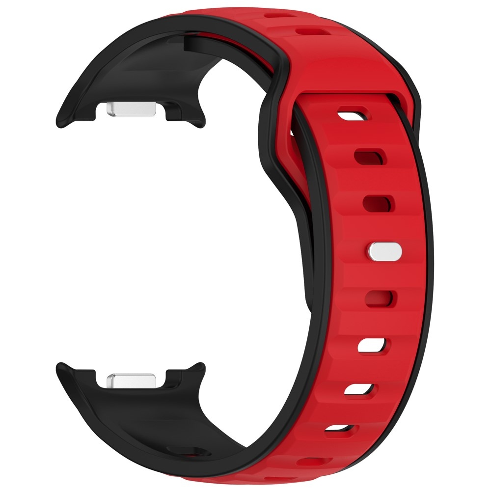 Sports silikonový řemínek na Samsung Galaxy Watch8 Classic 46mm/Watch8 44mm/40mm - černý/červený
