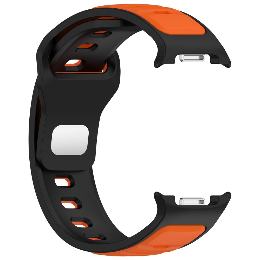 Sports silikonový řemínek na Samsung Galaxy Watch8 Classic 46mm/Watch8 44mm/40mm - černý/oranžový