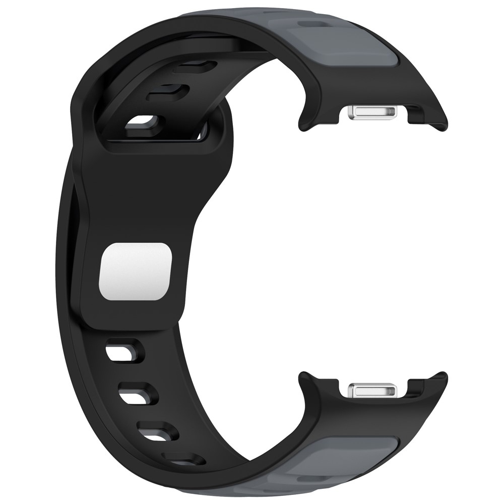 Sports silikonový řemínek na Samsung Galaxy Watch8 Classic 46mm/Watch8 44mm/40mm - černý/šedý