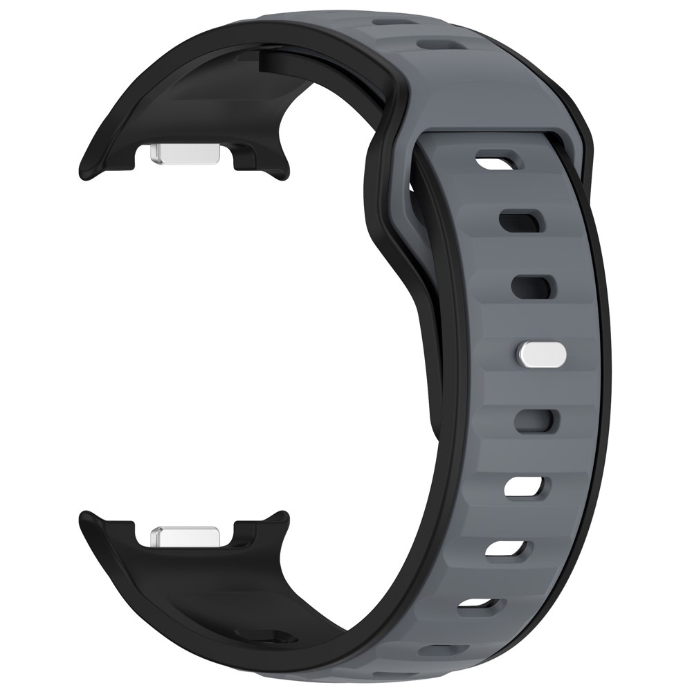 Sports silikonový řemínek na Samsung Galaxy Watch8 Classic 46mm/Watch8 44mm/40mm - černý/šedý