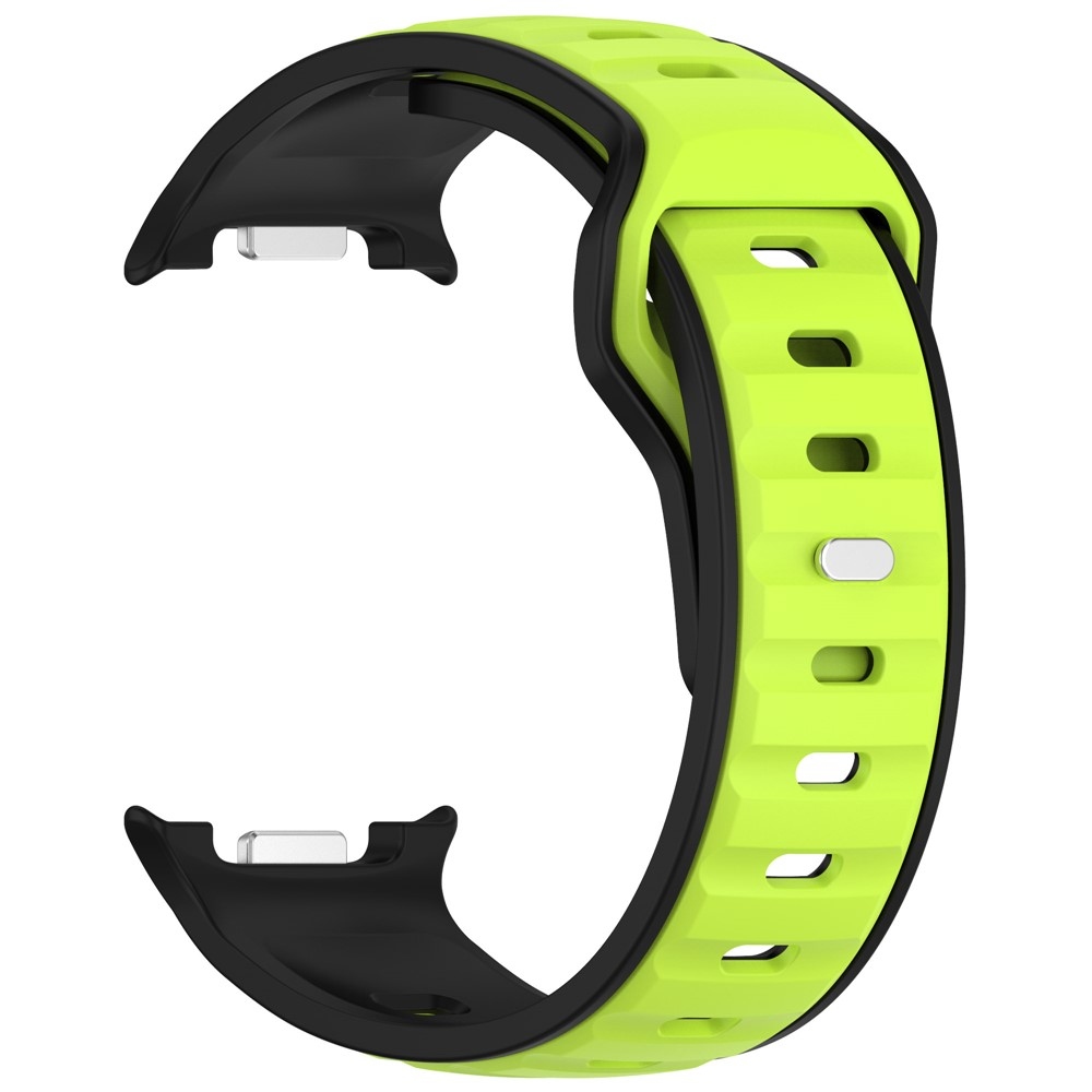 Sports silikonový řemínek na Samsung Galaxy Watch8 Classic 46mm/Watch8 44mm/40mm - černý/zelený