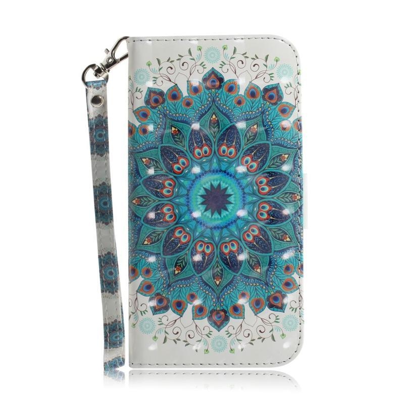 Spot PU kožené peněženkové pouzdro na mobil Xiaomi Redmi 9 - mandala