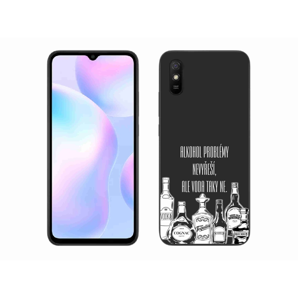 Gelový kryt mmCase na Xiaomi Redmi 9AT - vtipný text černé pozadí