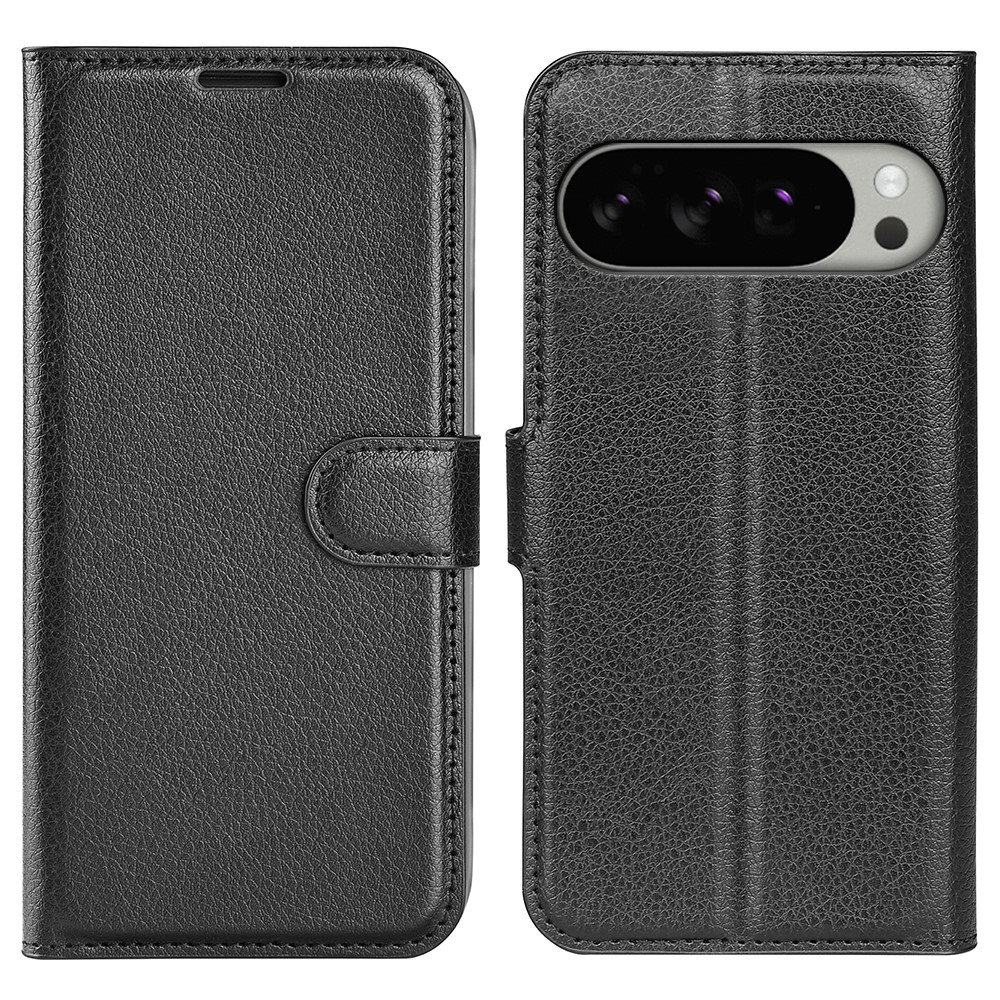 Litchi knížkové pouzdro na Google Pixel 10 Pro XL - černé