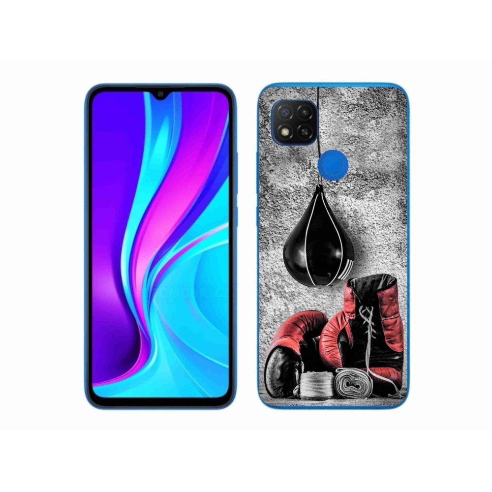 Gelový kryt mmCase na Xiaomi Redmi 9C - boxovací pytel a rukavice