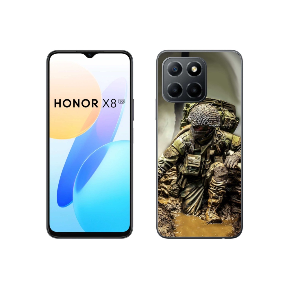 Gelový kryt mmCase na Honor X8 5G/70 Lite 5G - voják