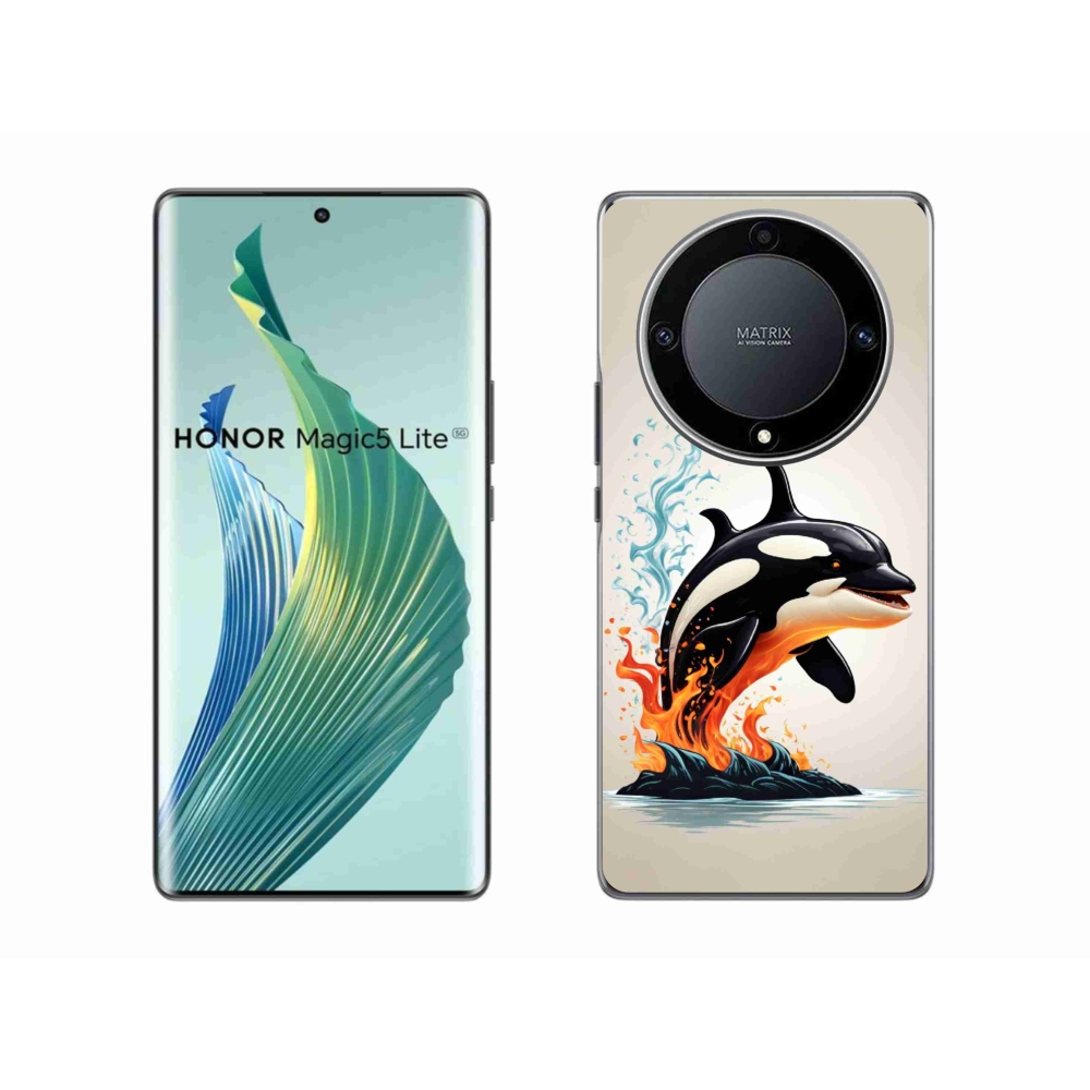 Gelový kryt mmCase na Honor Magic 5 Lite 5G - kosatka