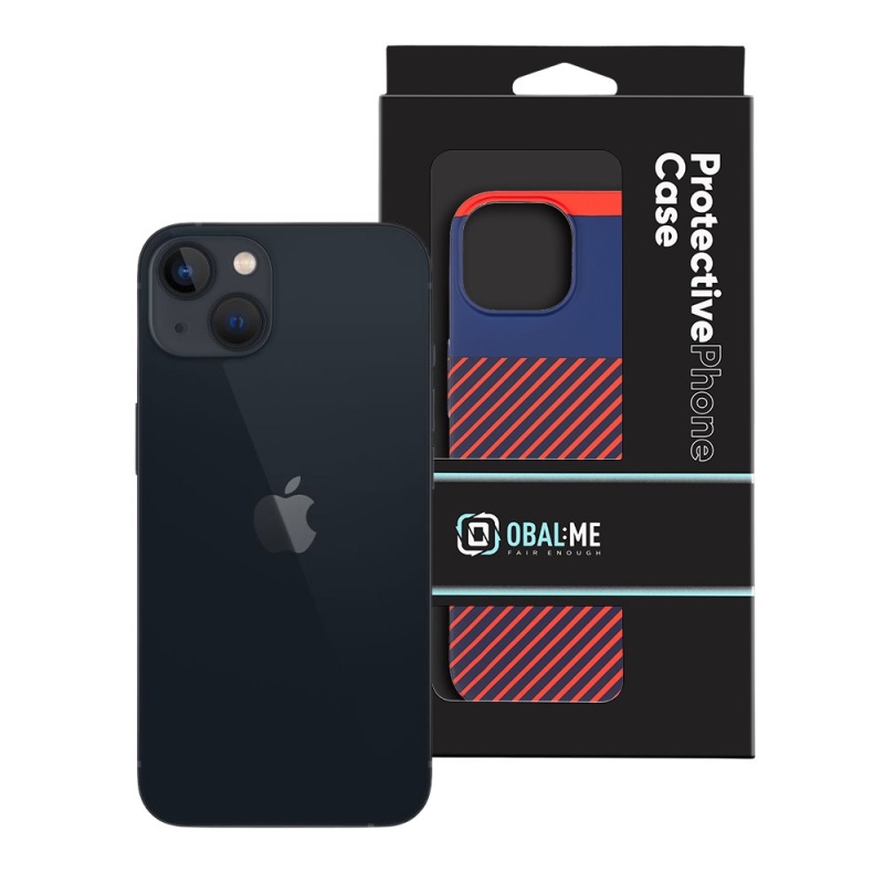 OBAL:ME Flossy Stripes Kryt pro Apple iPhone 13 Blue/Red