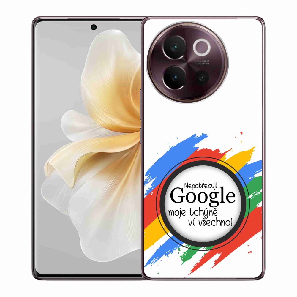 Gelový kryt mmCase na Vivo V40 Lite 5G - tchýně ví všechno bílé pozadí
