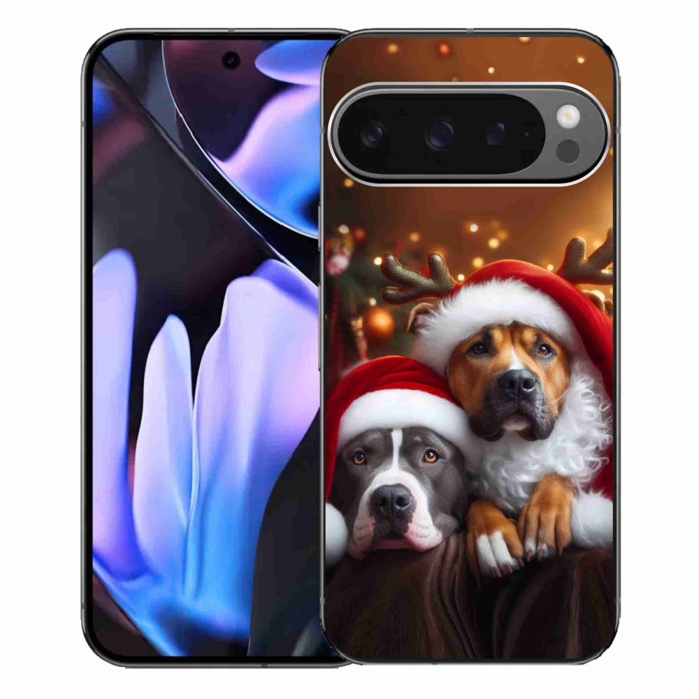 Gelový kryt mmCase na Google Pixel 9 Pro XL - vánoční psi