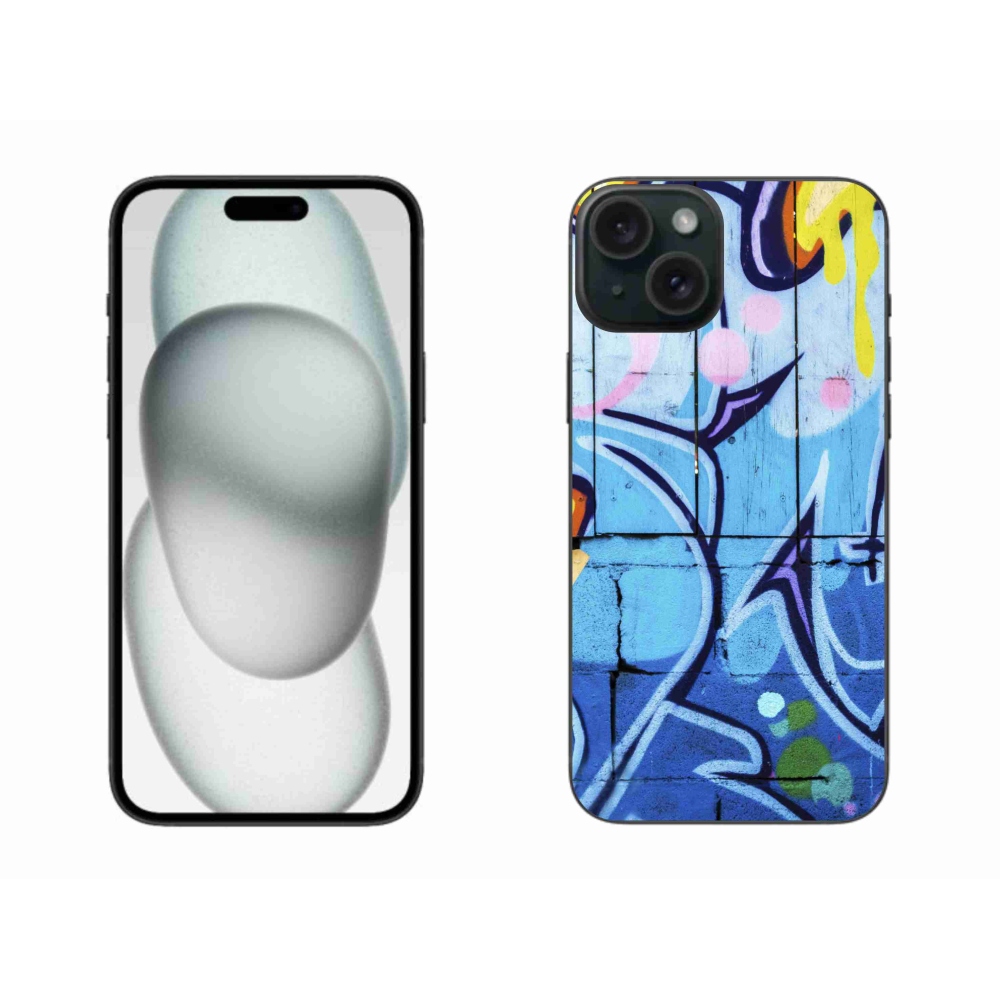 Gelový kryt mmCase na iPhone 15 Plus - graffiti