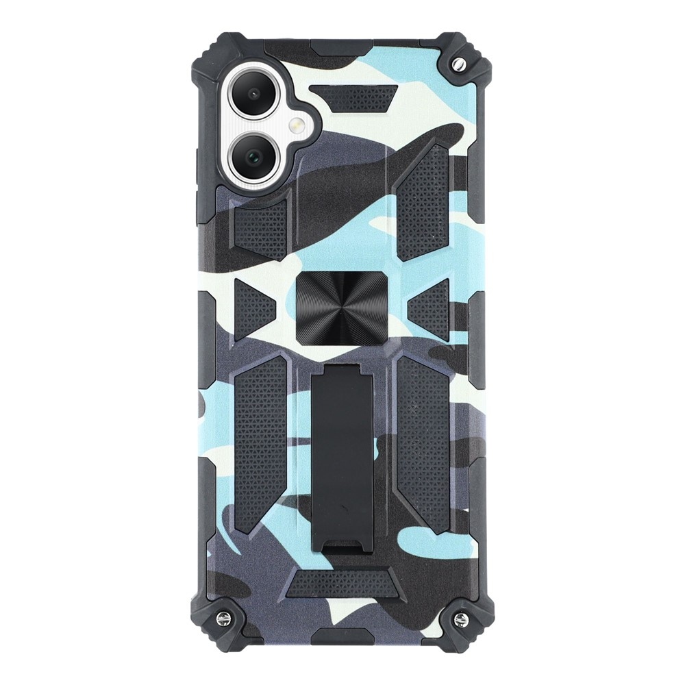 Camouflage odolný kryt na Samsung Galaxy A07 4G - světlemodrý