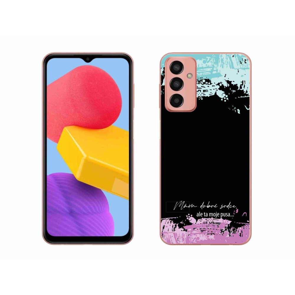 Gelový kryt mmCase na Samsung Galaxy M13 - vtipný text 3 černé pozadí
