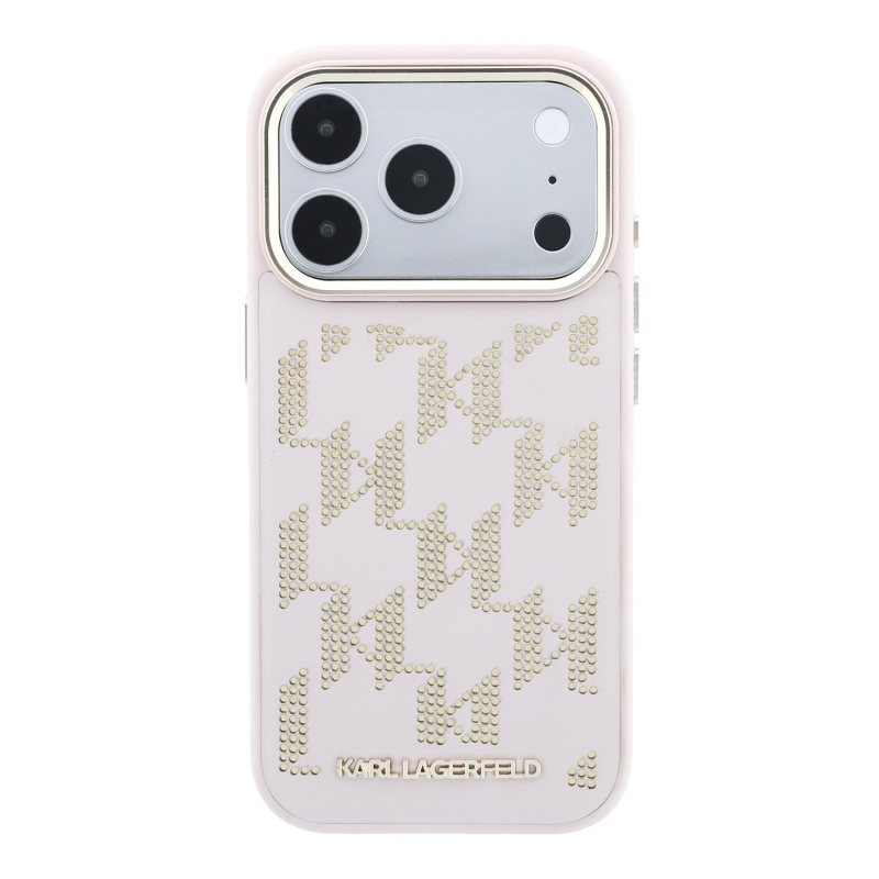 Karl Lagerfeld PU Perforated Monogram MagSafe Zadní Kryt pro iPhone 17 Pro Pink