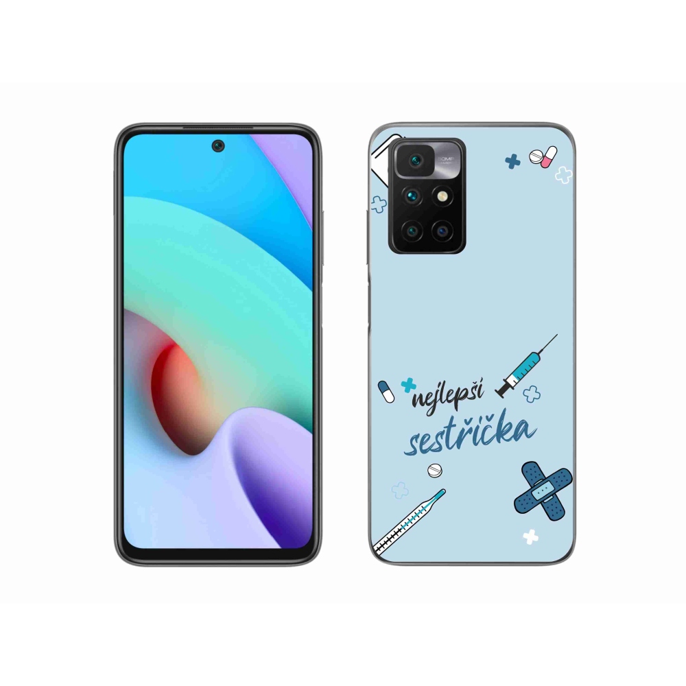 Gelový kryt mmCase na Xiaomi Redmi 10/Redmi 10 (2022) - nejlepší sestřička modré pozadí